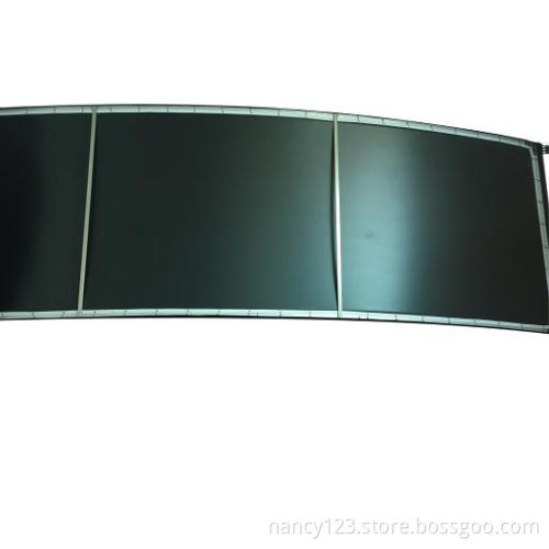 Curved frame projection screen